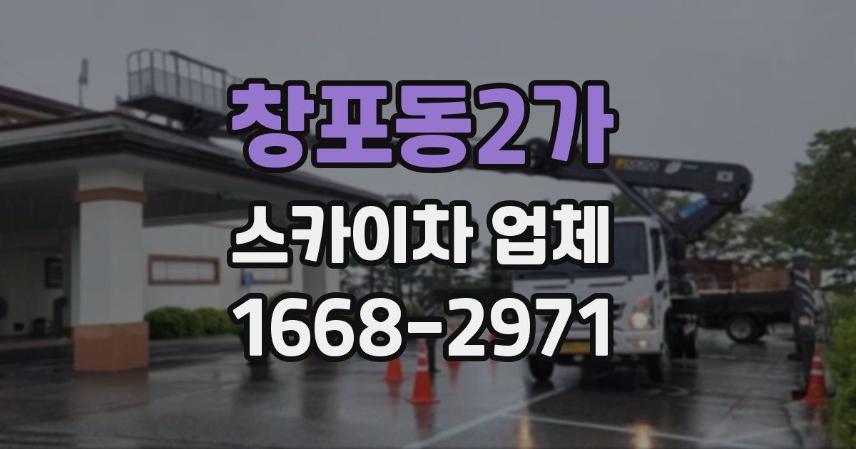 창포동2가 스카이차 업체