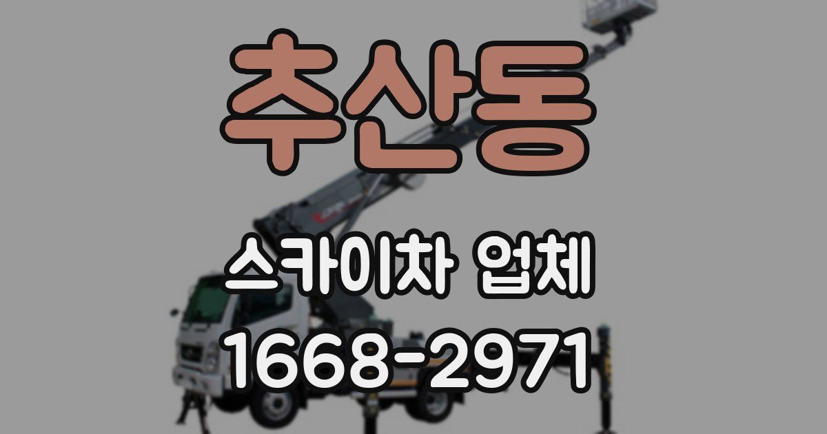 추산동 스카이차 업체