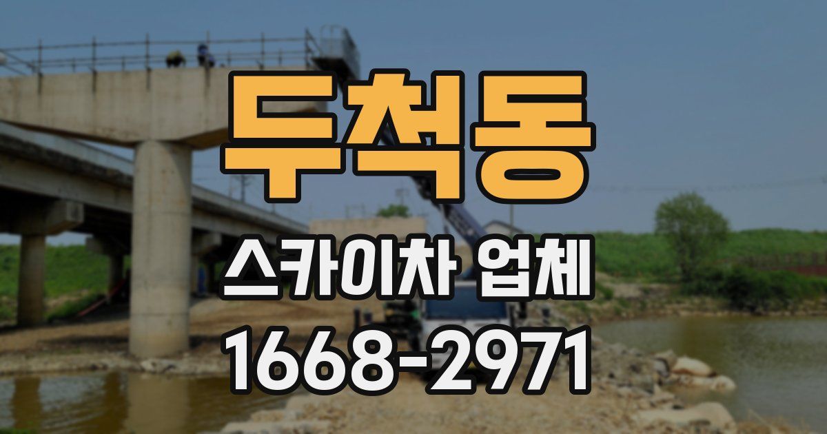 두척동 스카이차 업체