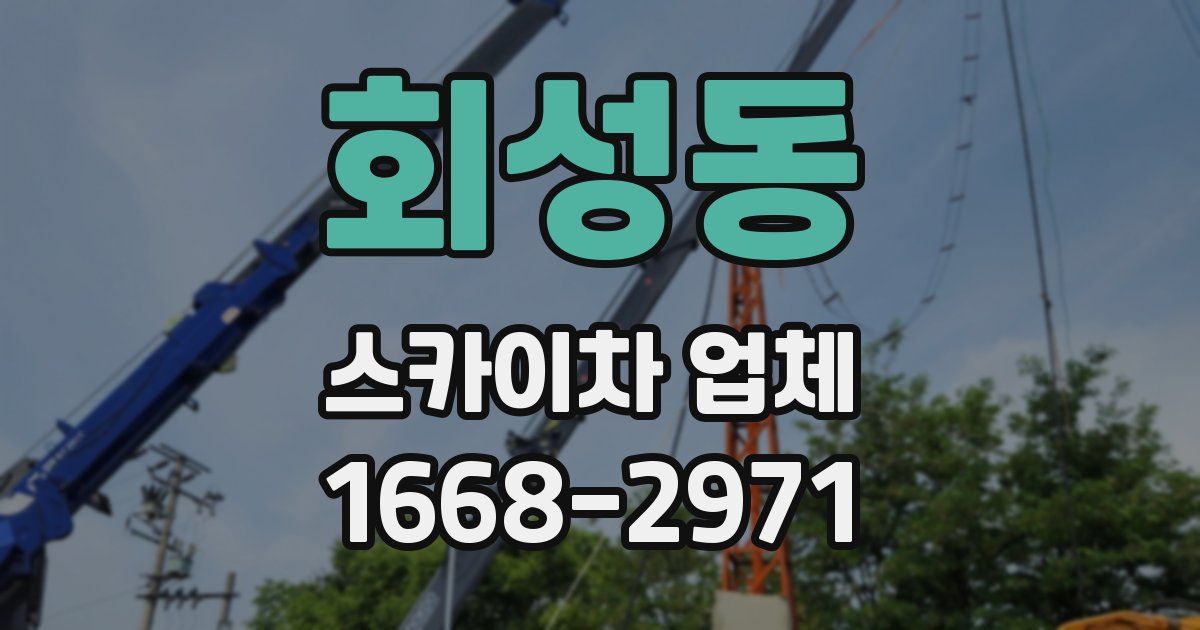 회성동 스카이차 업체