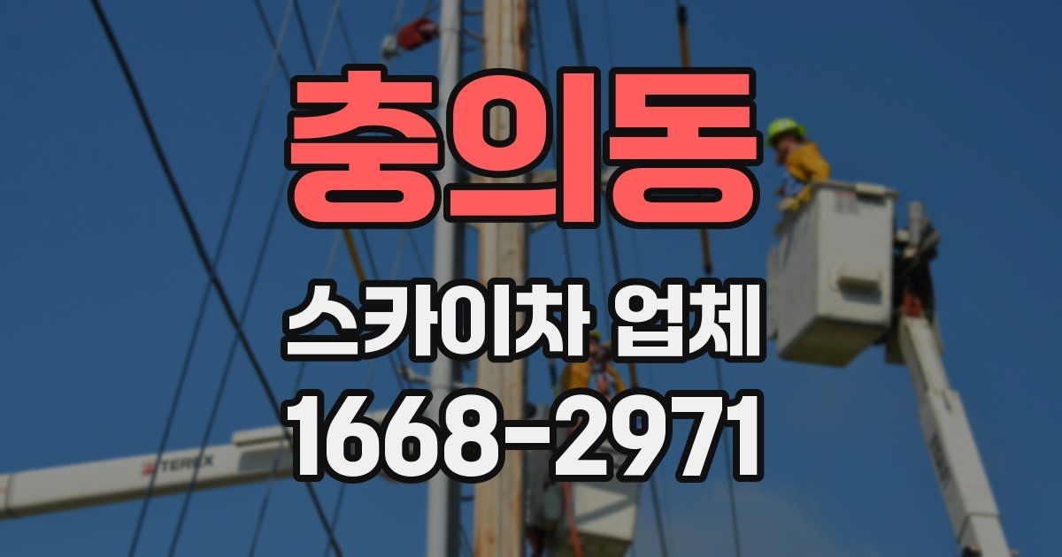 충의동 스카이차 업체
