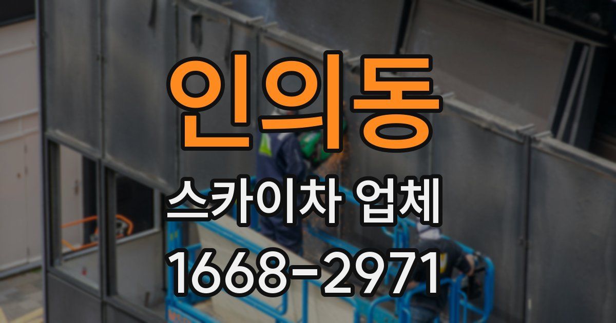 인의동 스카이차 업체