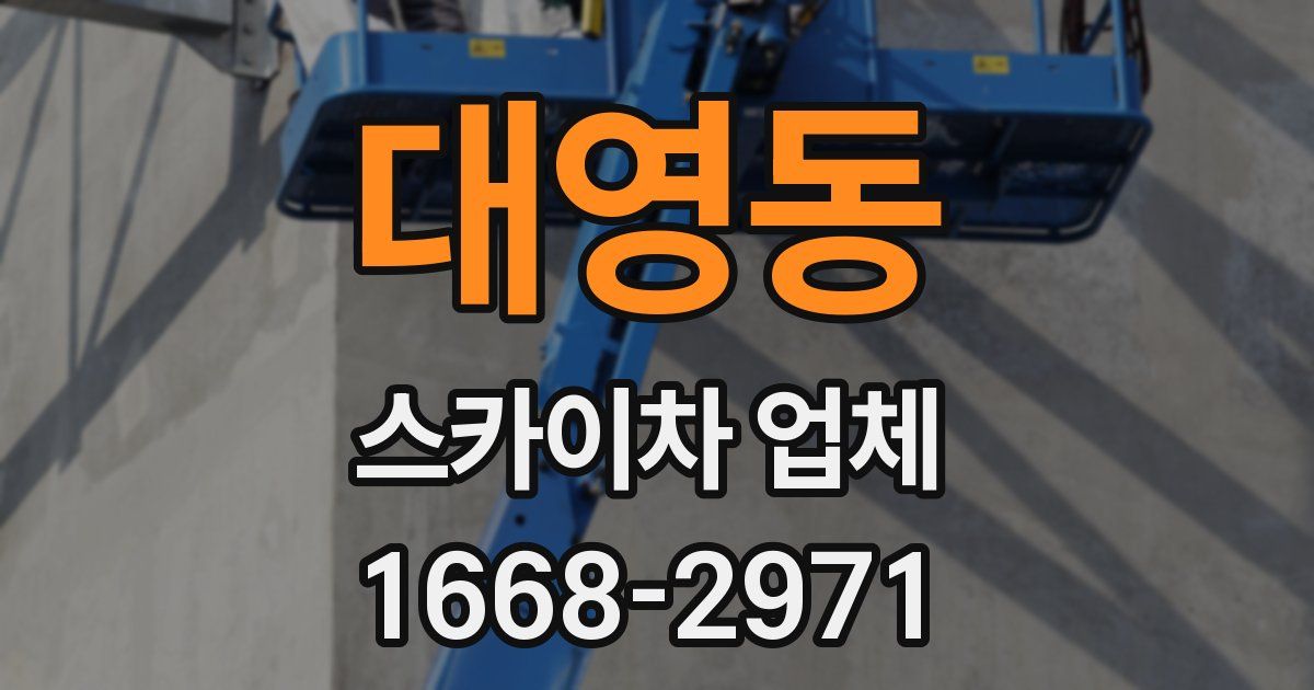 대영동 스카이차 업체