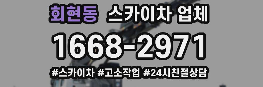 회현동 스카이차 업체