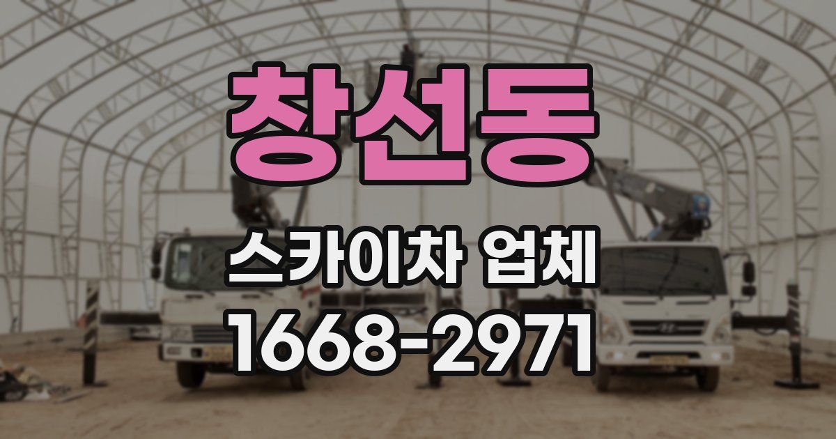 창선동 스카이차 업체