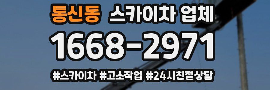 통신동 스카이차 업체
