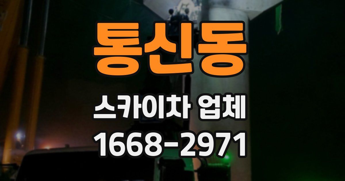 통신동 스카이차 업체