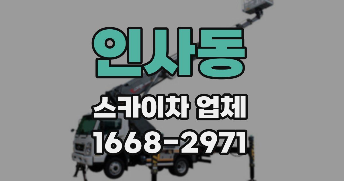 인사동 스카이차 업체