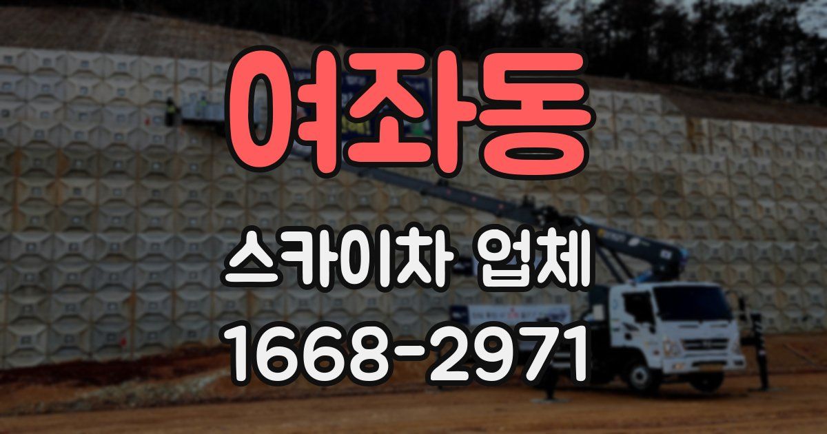 여좌동 스카이차 업체