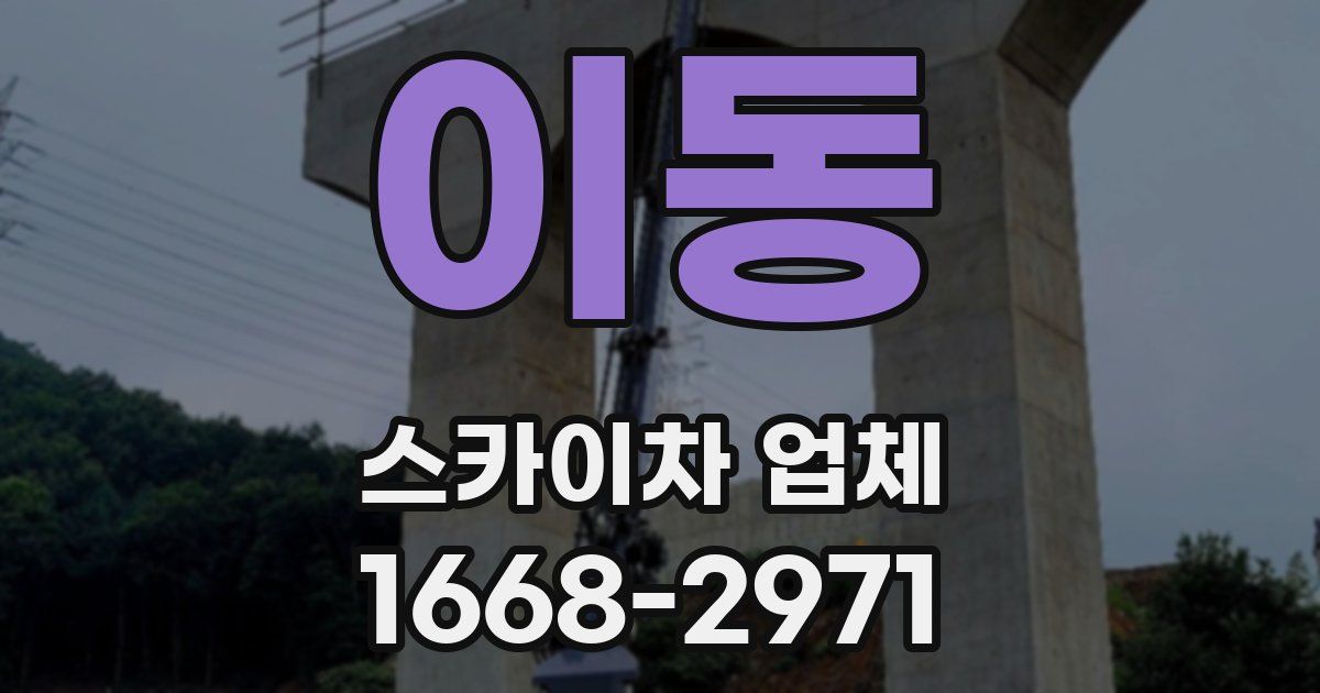 이동 스카이차 업체