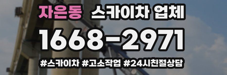 자은동 스카이차 업체