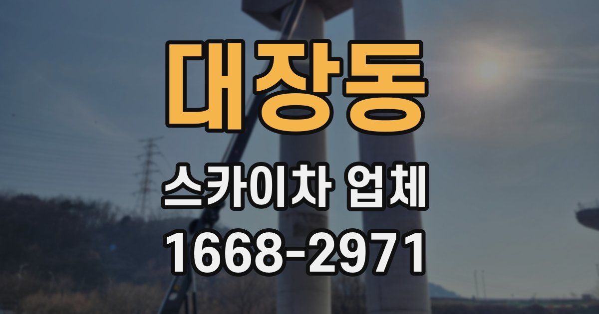 대장동 스카이차 업체