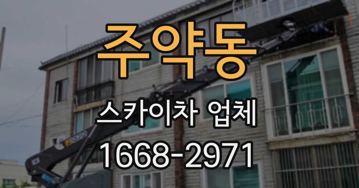 주약동 스카이차 업체