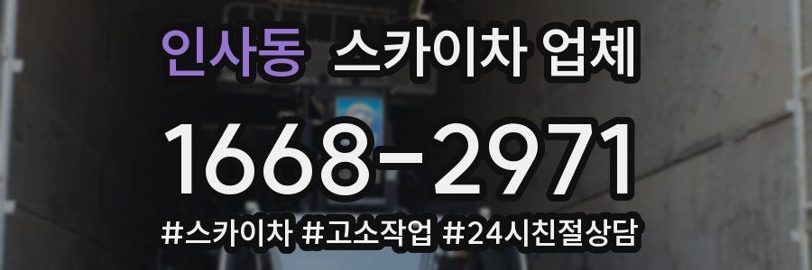 인사동 스카이차 업체