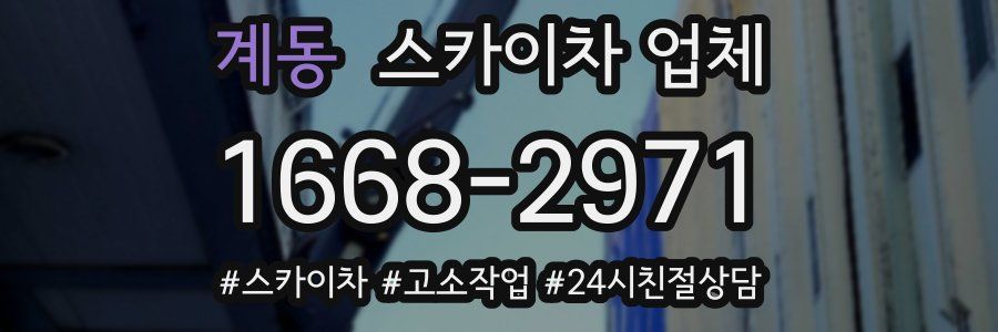 계동 스카이차 업체