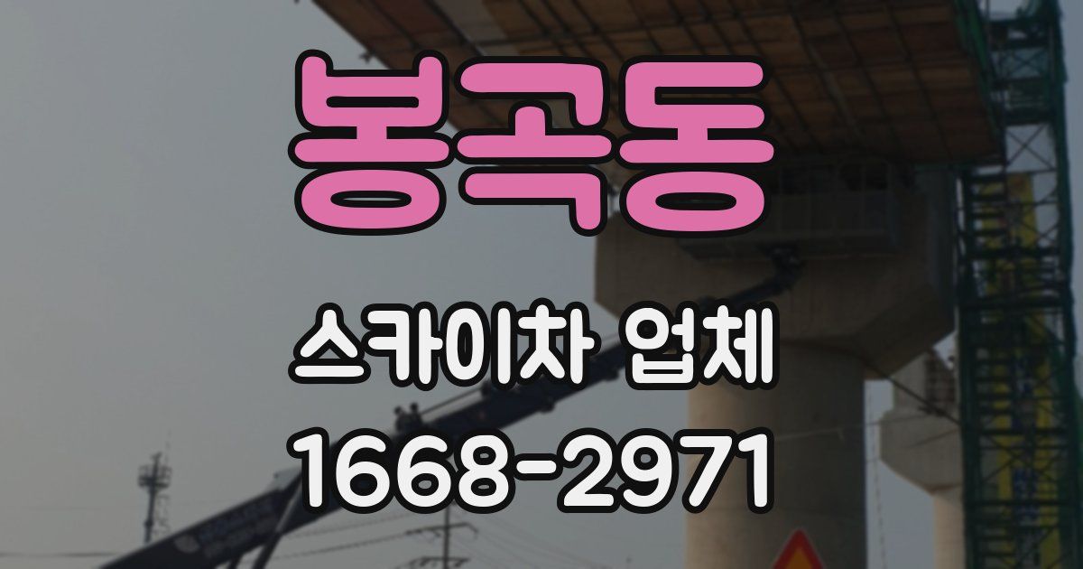 봉곡동 스카이차 업체
