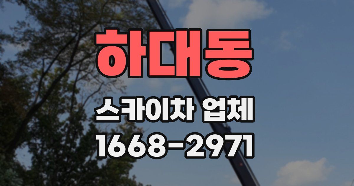 하대동 스카이차 업체
