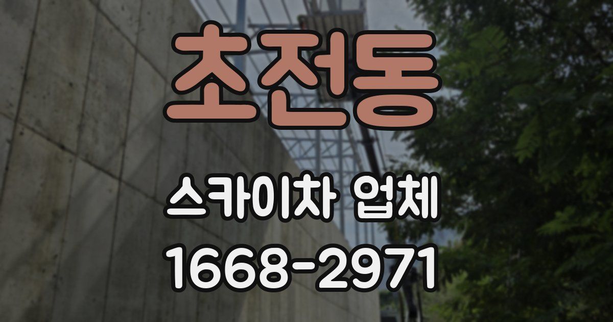 초전동 스카이차 업체