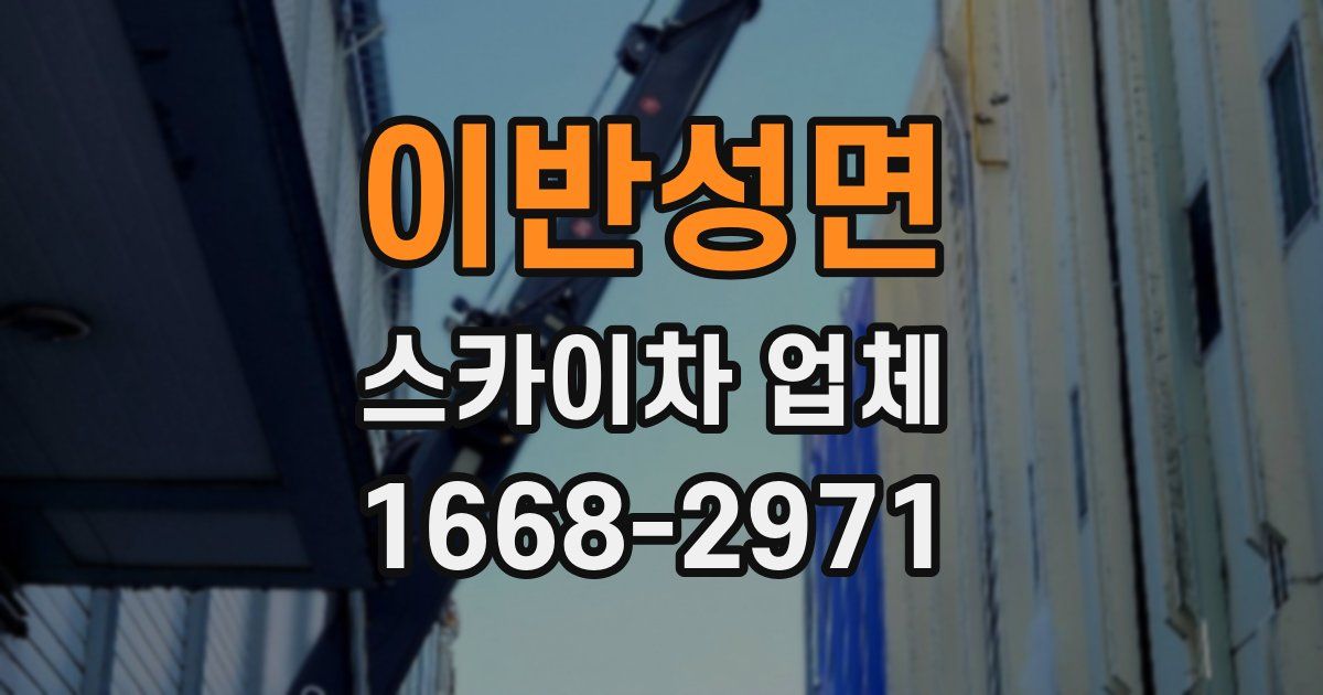 이반성면 스카이차 업체