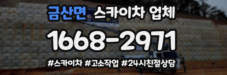 금산면 스카이차 업체
