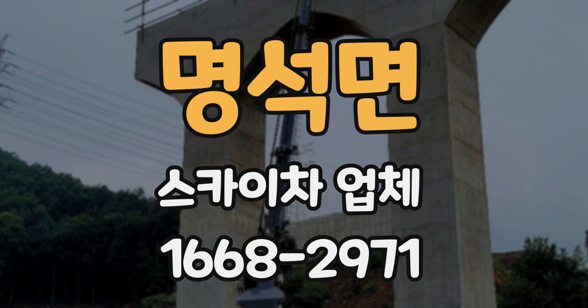 명석면 스카이차 업체