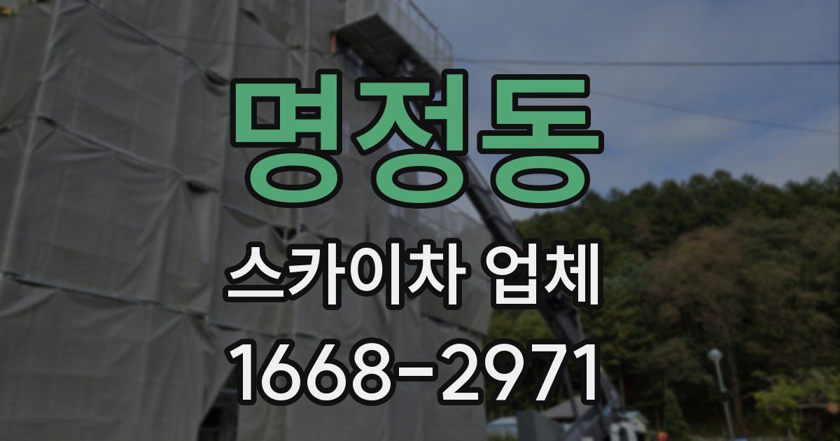 명정동 스카이차 업체
