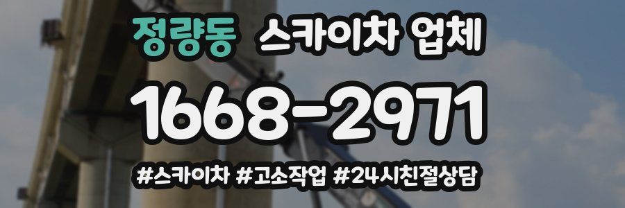 정량동 스카이차 업체