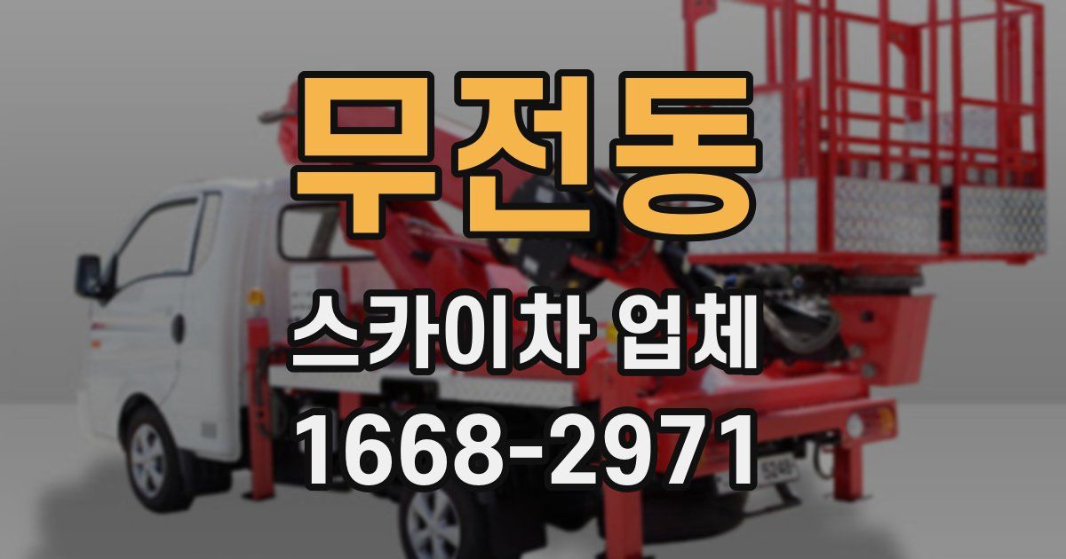 무전동 스카이차 업체