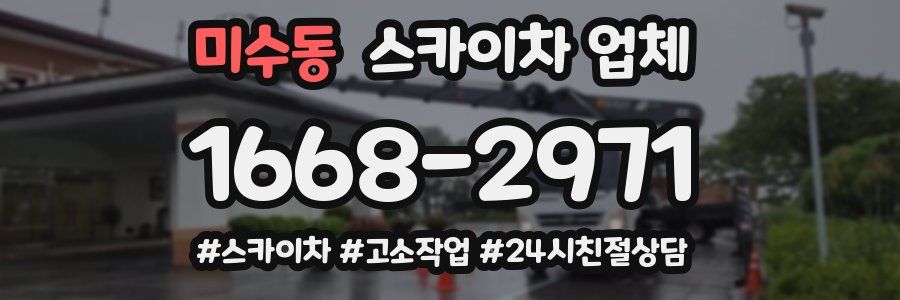 미수동 스카이차 업체