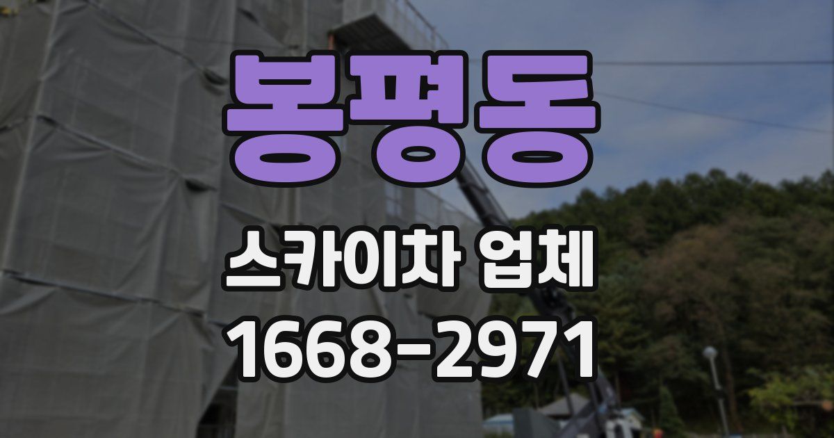 봉평동 스카이차 업체