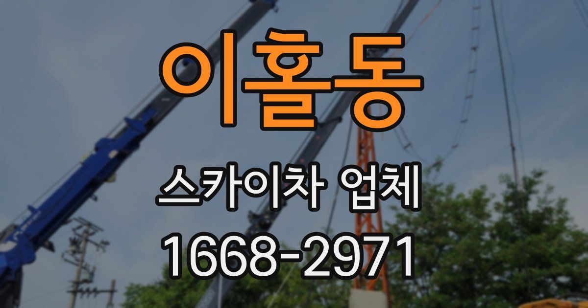이홀동 스카이차 업체