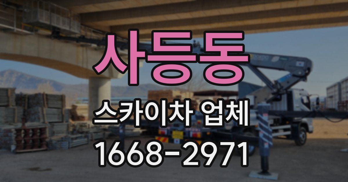 사등동 스카이차 업체