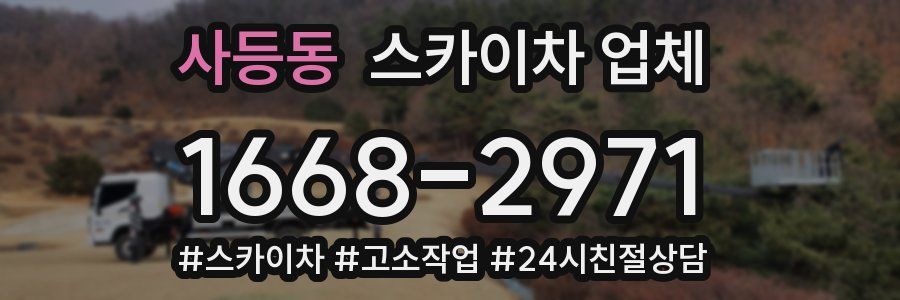 사등동 스카이차 업체