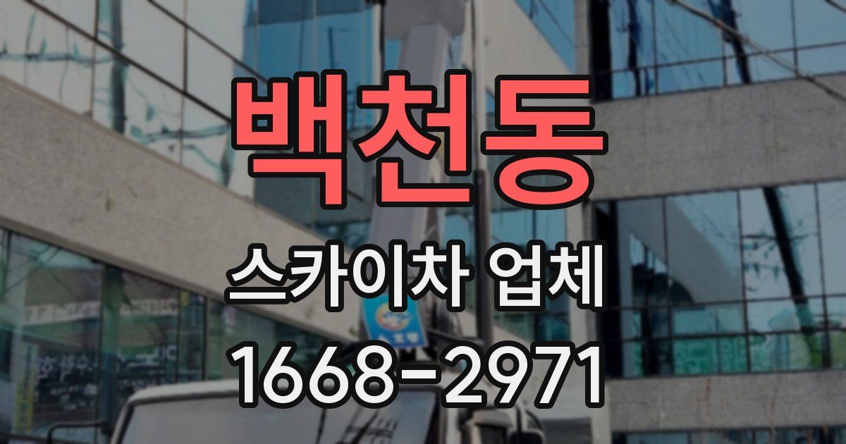 백천동 스카이차 업체