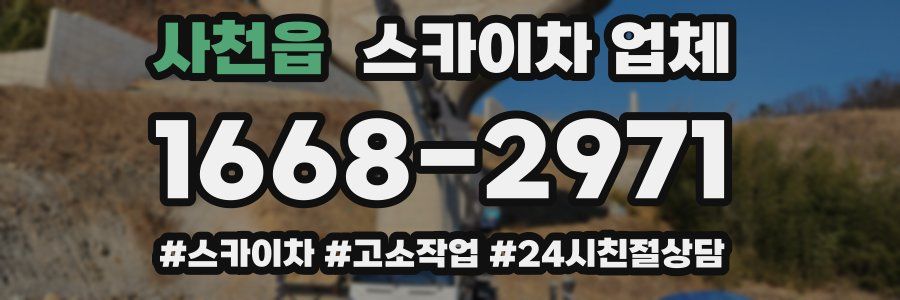 사천읍 스카이차 업체