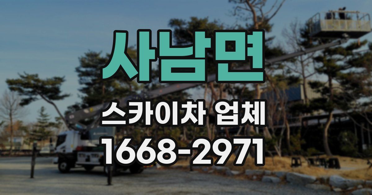 사남면 스카이차 업체
