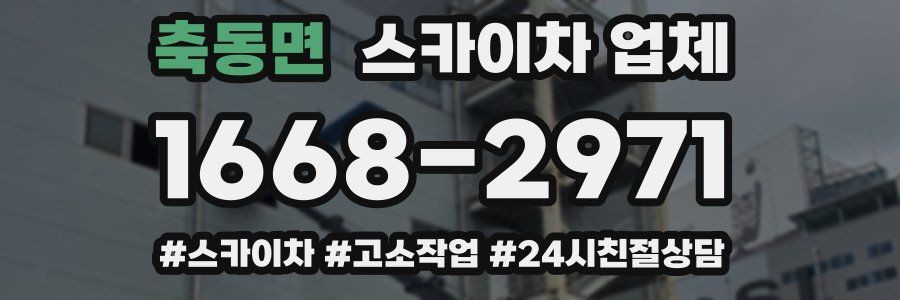 축동면 스카이차 업체
