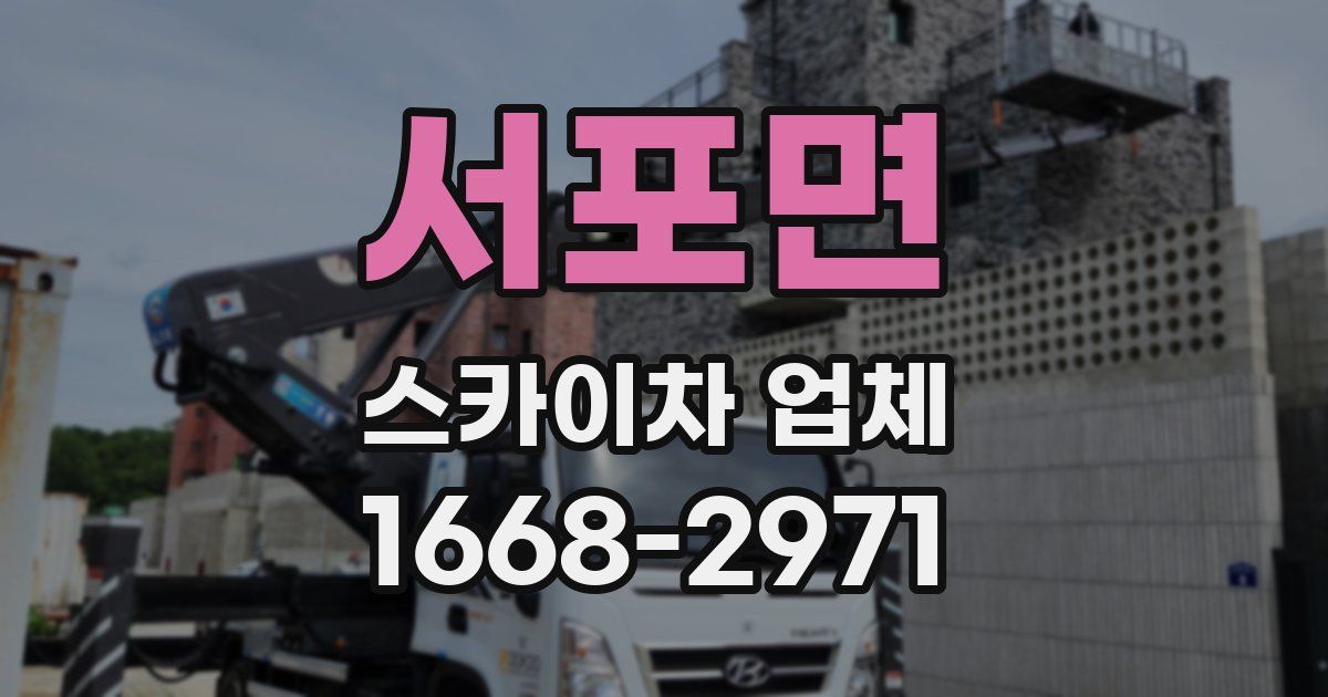 서포면 스카이차 업체