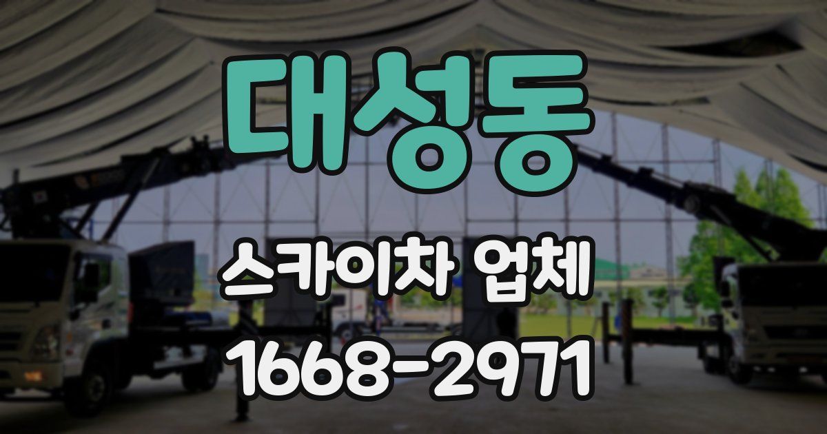 대성동 스카이차 업체