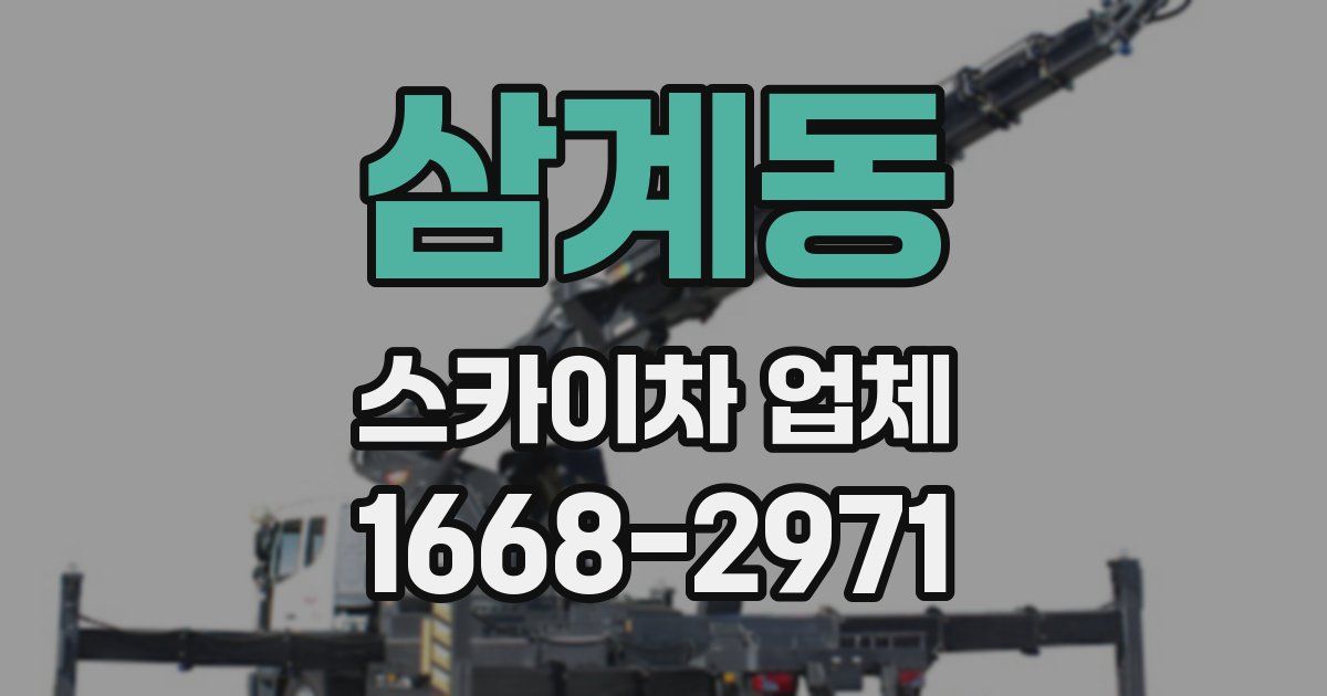 삼계동 스카이차 업체