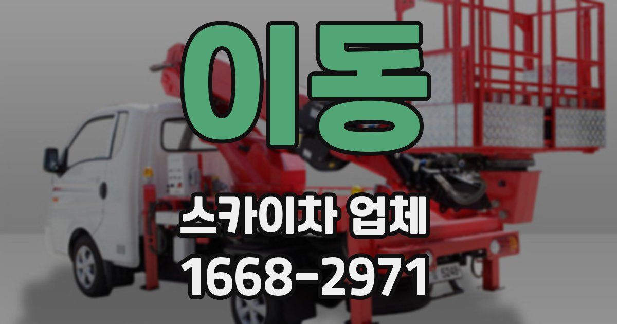 이동 스카이차 업체