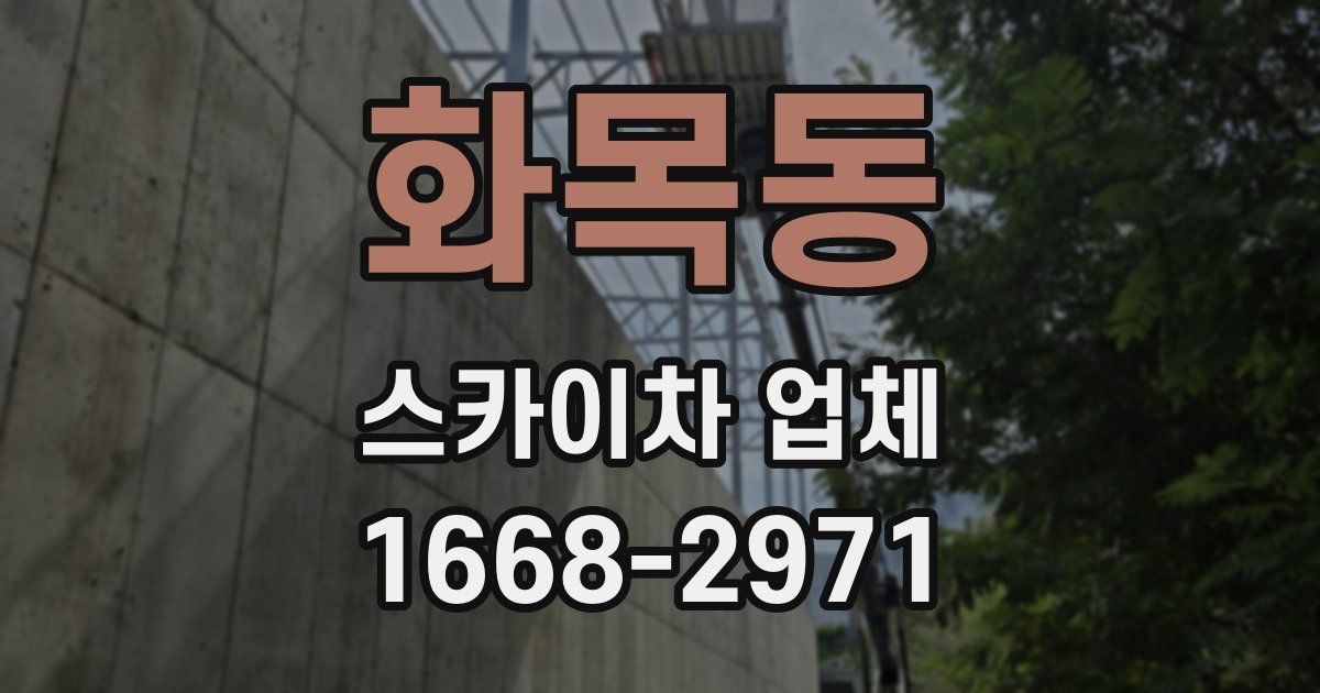 화목동 스카이차 업체