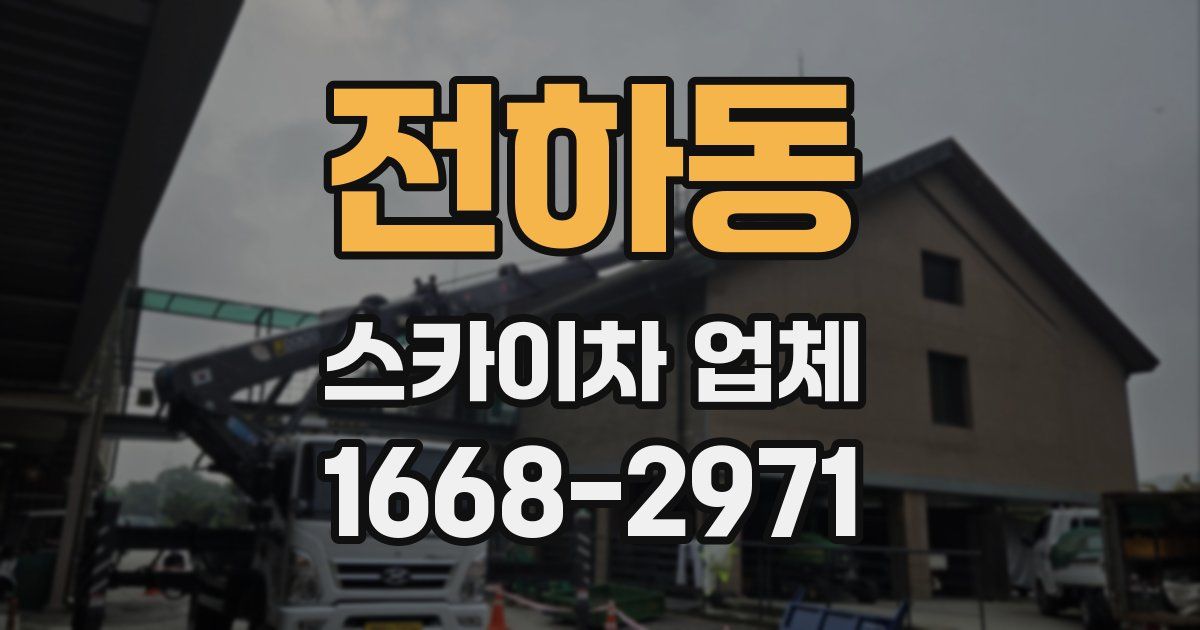 전하동 스카이차 업체