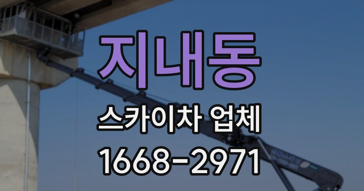 지내동 스카이차 업체