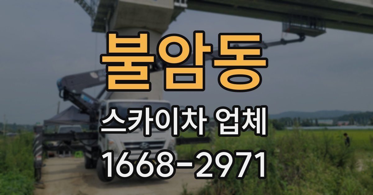 불암동 스카이차 업체