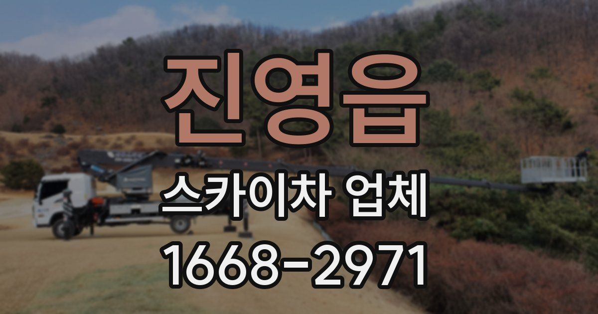 진영읍 스카이차 업체
