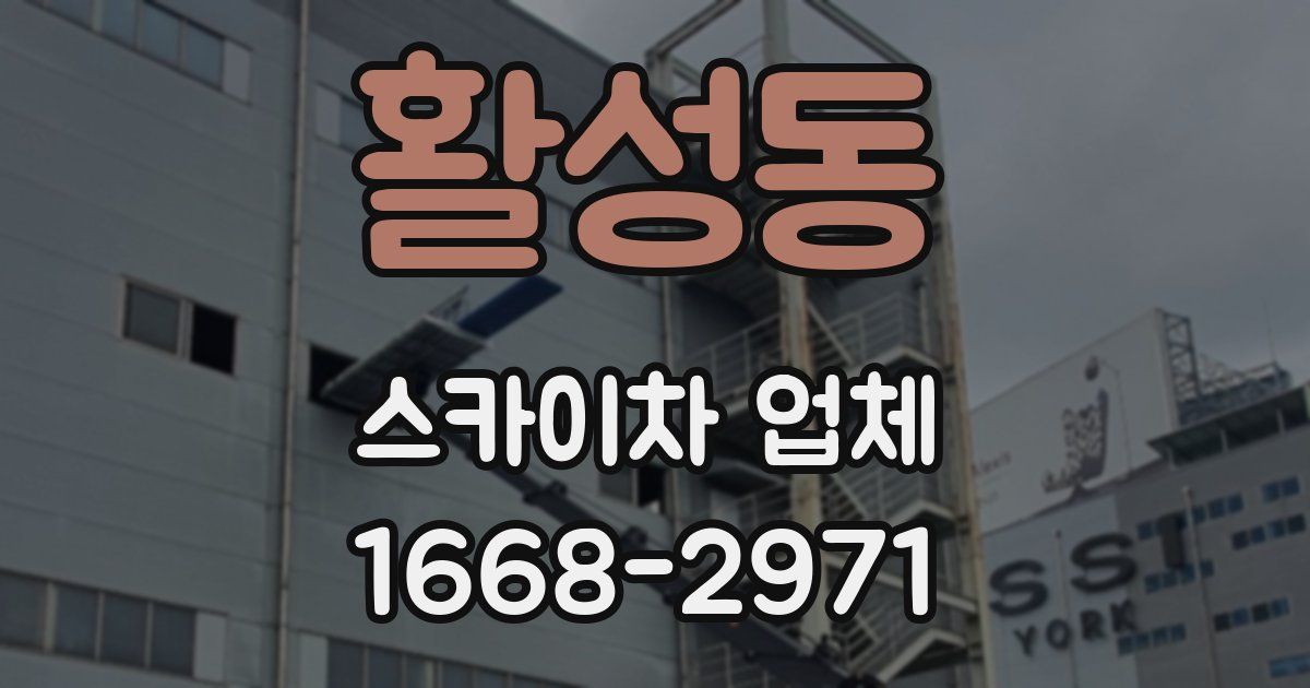 활성동 스카이차 업체