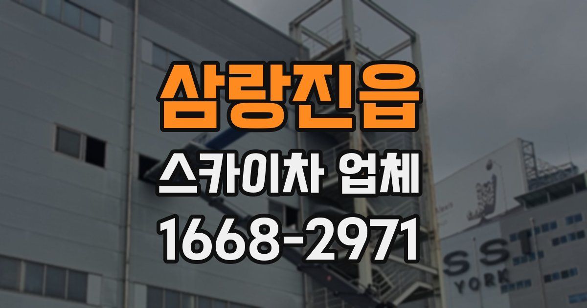 삼랑진읍 스카이차 업체
