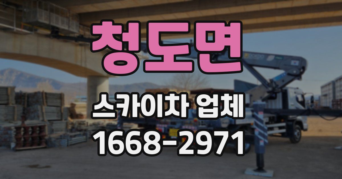 청도면 스카이차 업체