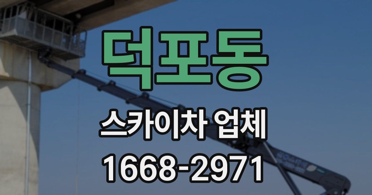 덕포동 스카이차 업체